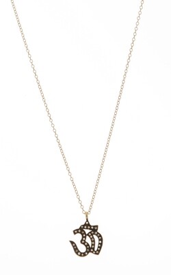 OM BLACK DIAMOND NECKLACE