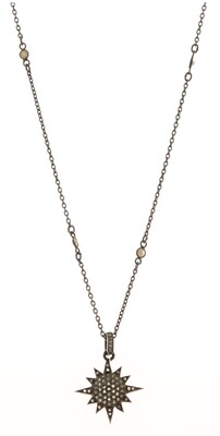 BLACK DIAMOND BY THE YARD AND STARBURST NECKLACE