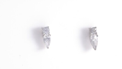 SMALL DOUBLE STONE STUDS