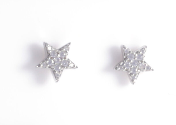 MEDIUM PAVE STAR STUDS