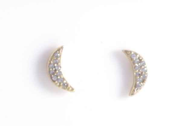 PAVE MOON STUDS