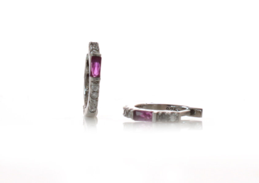 PAVE AND PINK BAGUETTE HUGGIES