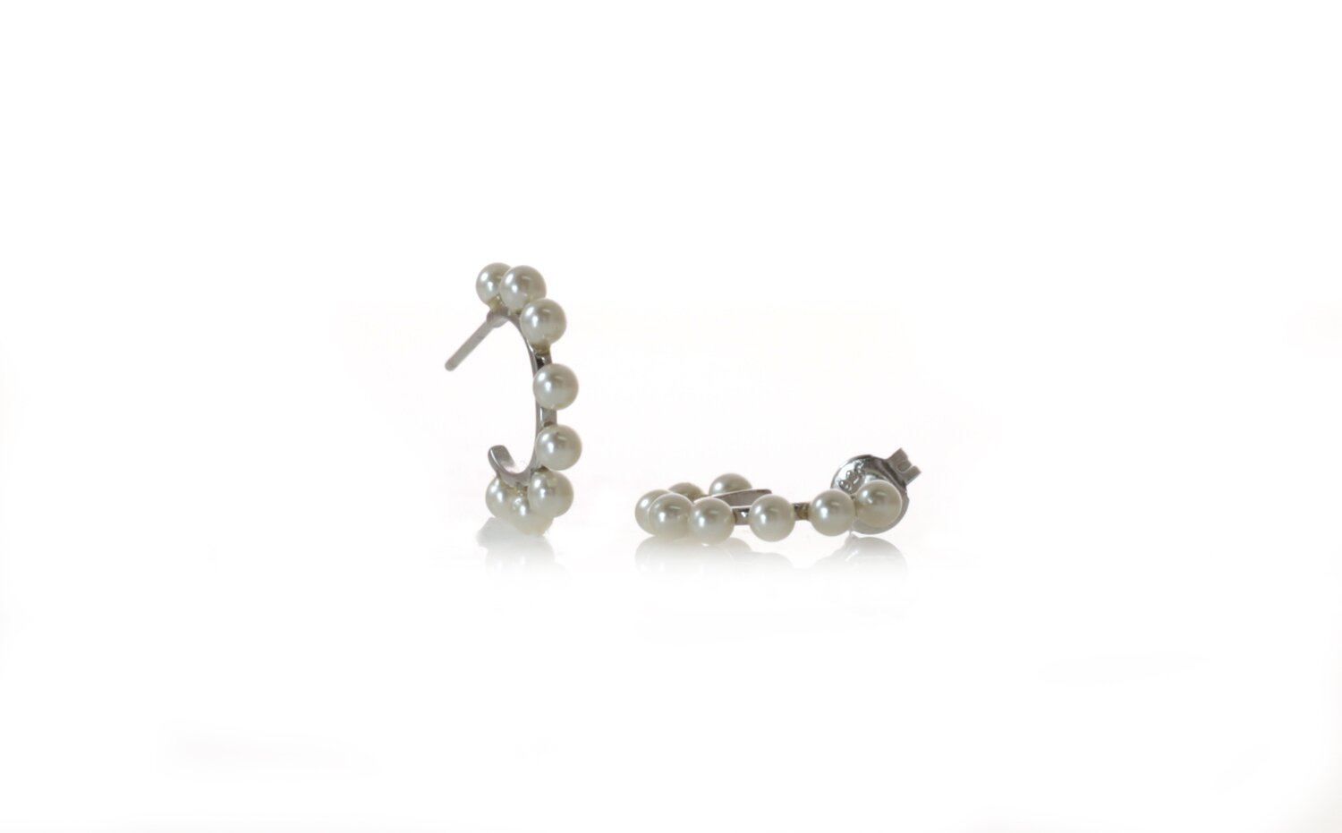 SMALL PEARL HOOPS
