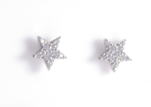 MEDIUM PAVE STAR STUDS