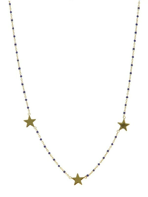 NAVY BLUE STARY NECKLACE