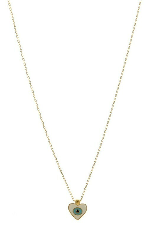 EVIL EYE HEART NECKLACE