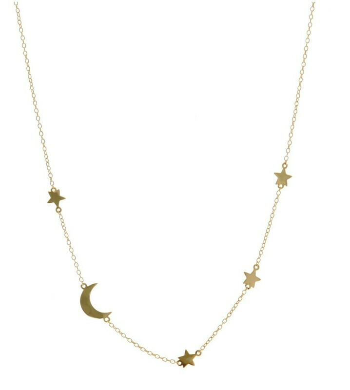 MOON AND STAR CHOKER
