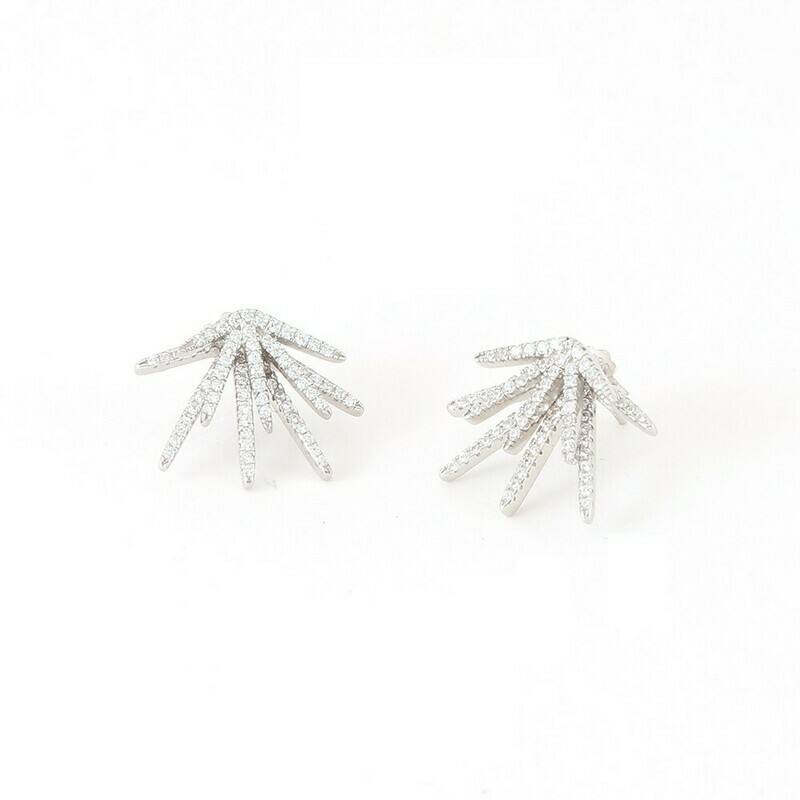 MULTIPLE WEAR PAVE STARBURST EARRINGS