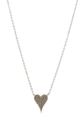 MEDIUM PAVE ELONGATED HEART