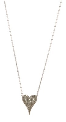 LARGE PAVE ELONGATED HEART