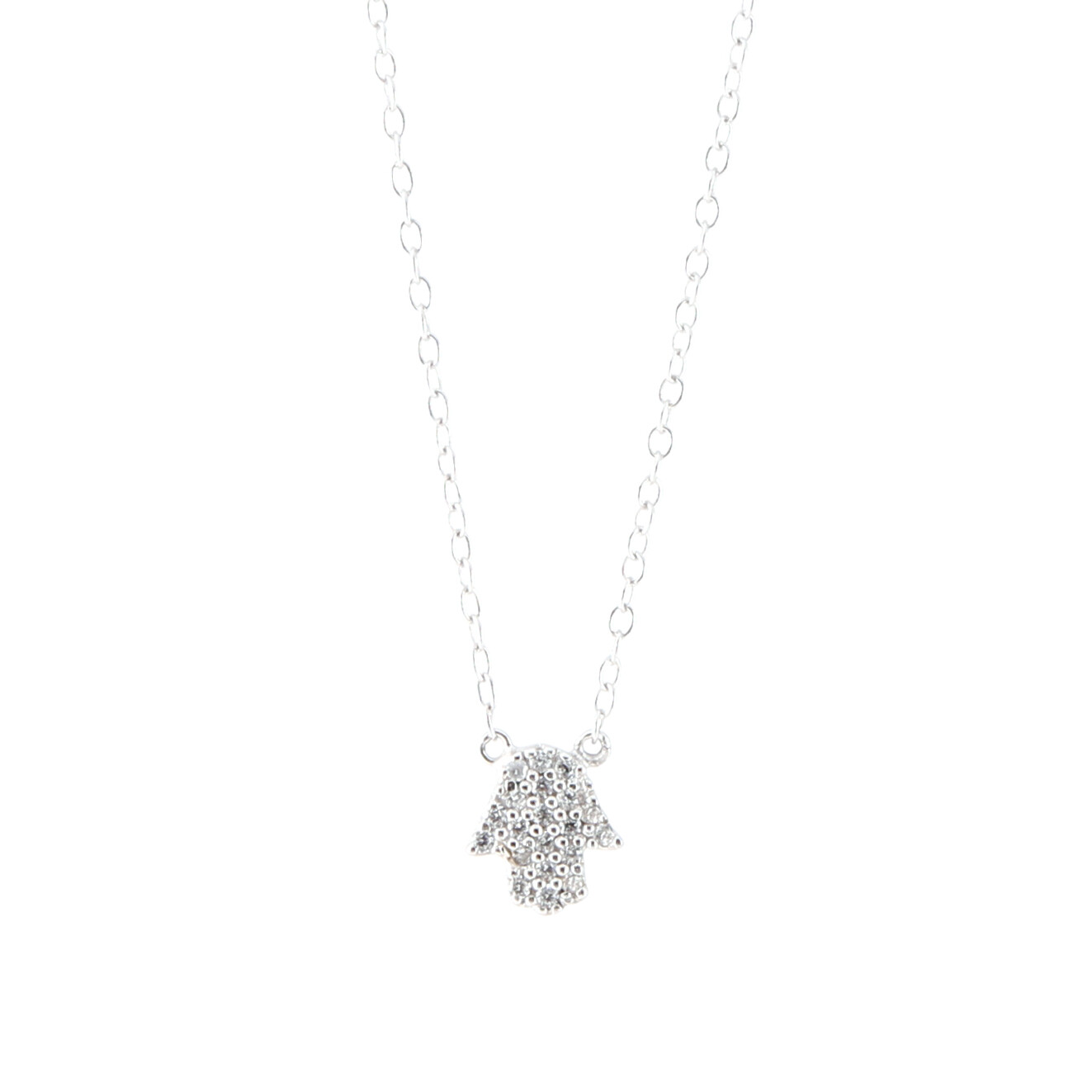 MINI HAMSA NECKLACE, MATERIALS: STERLING SILVER
