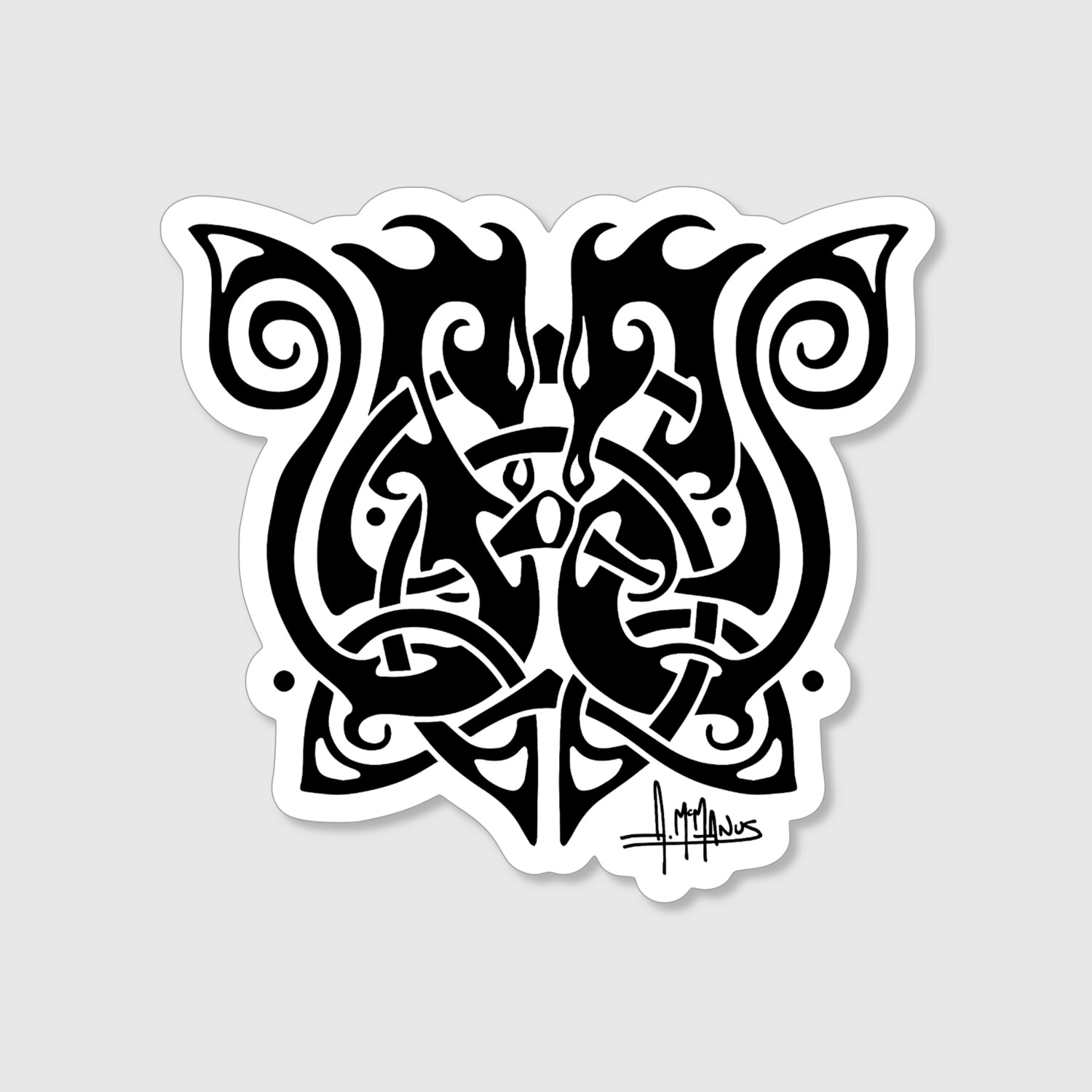 Celtic Seahorses Vinyl Sticker