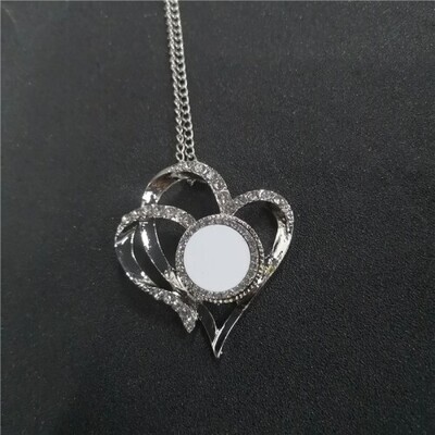 Double Heart Snap Necklace