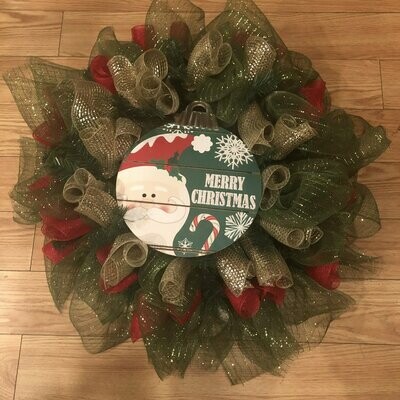Merry Christmas Ornament Wreath
