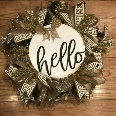 Home Collection Black and Gold Wreath