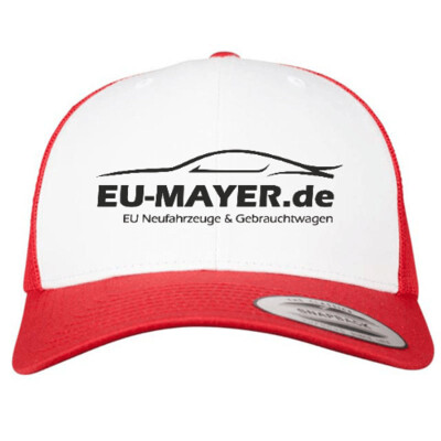 EU-MAYER Original Retro Trucker Cap Style Red/White/Red