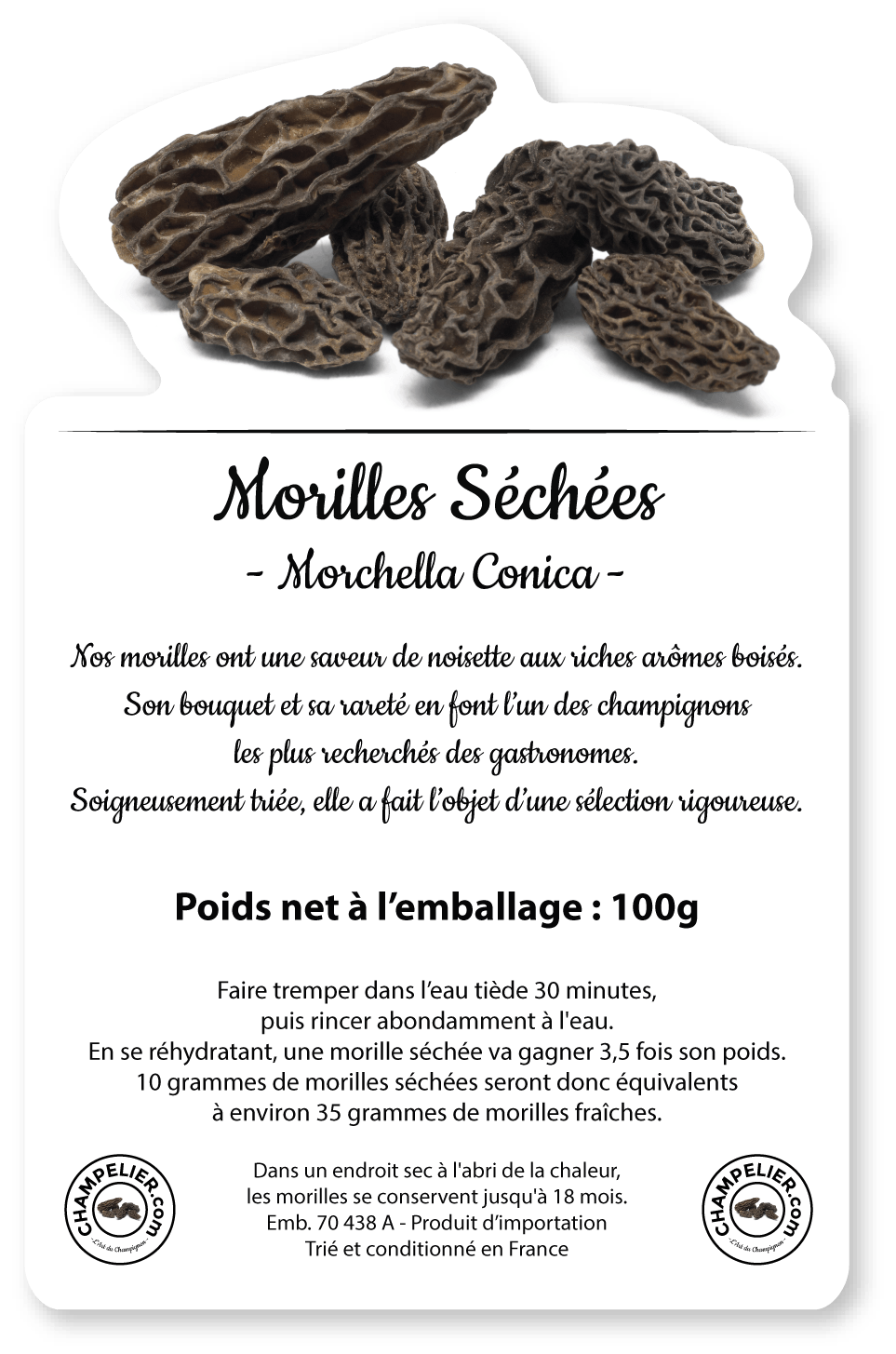 Morilles Sachet de 100 Gr