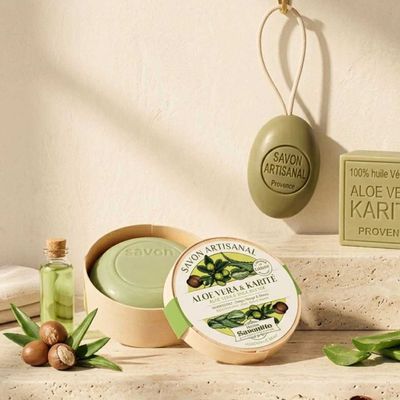 Aloe Vera &amp; Shea Marseille-saippua puurasiassa 100 g