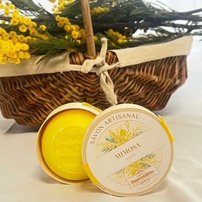 Mimosa Marseille-saippua puurasiassa 100 g