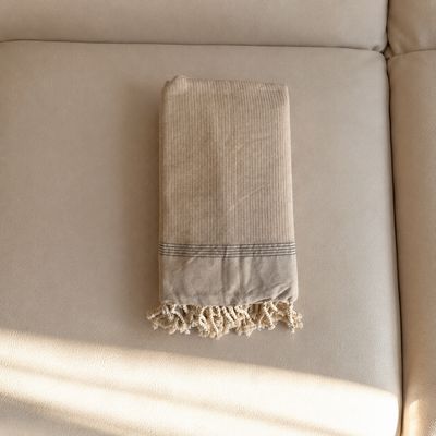 Hamam-päiväpeite JÄTTI 200 × 300 cm – hiekka – XXL Hamam-pyyhe