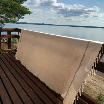 Iso Hamam-päiväpeite JÄTTI 200 × 300 cm – hiekka