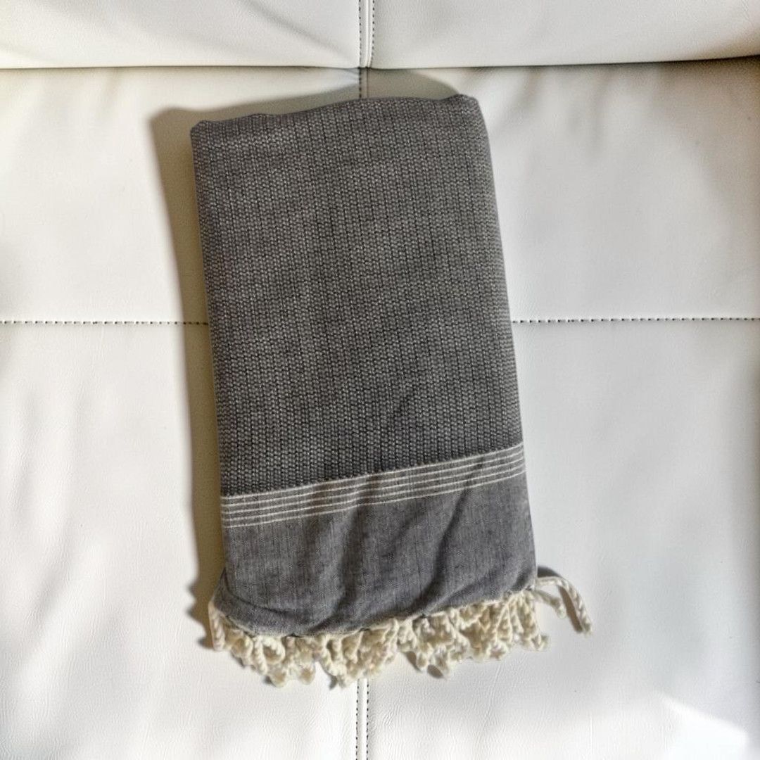 Hamam-päiväpeite JÄTTI 200 × 300 cm – musta | XXL Hamam-pyyhe