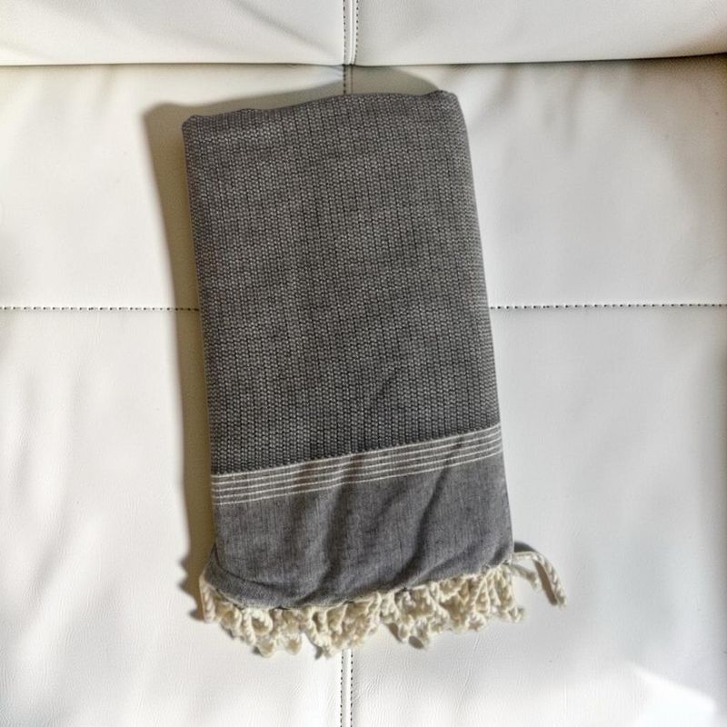 Hamam-päiväpeite JÄTTI 200 × 300 cm – musta | XXL Hamam-pyyhe