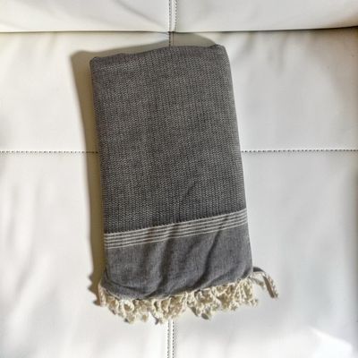 Hamam-päiväpeite JÄTTI 200 × 300 cm – musta | XXL Hamam-pyyhe