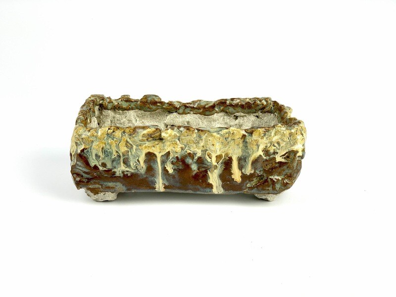 Bonsai Pot - Brown/Yellow