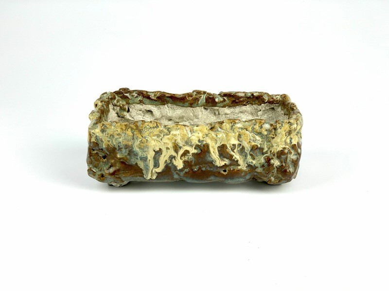 Bonsai Pot - Brown/Yellow