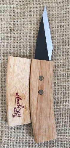 Grafting Knife – 205 mm Stainless Steel Blade with Wooden Handle &amp; Sheath, Canada