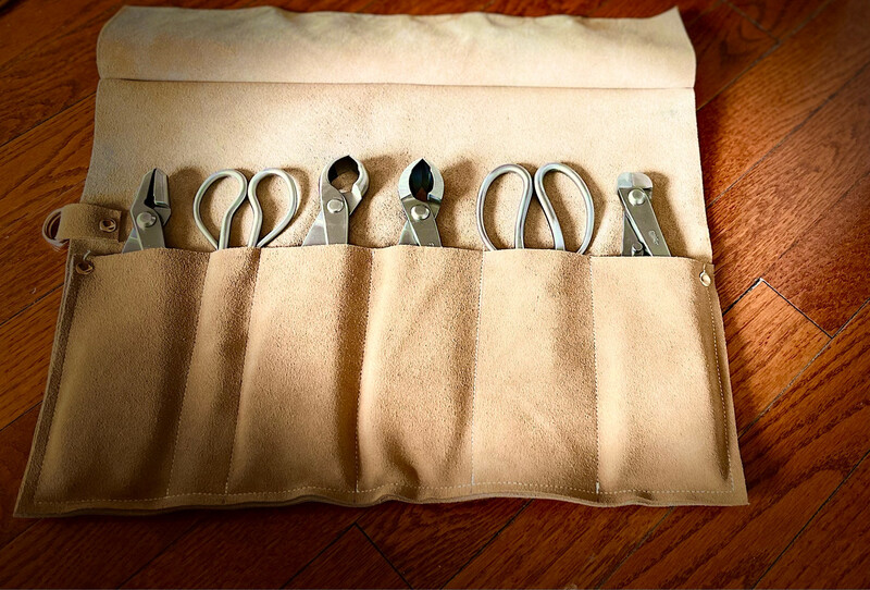 Leather Roll Up Bonsai Tool Bag