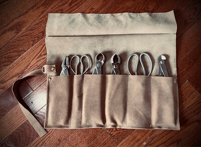 Leather Roll Up Bonsai Tool Bag