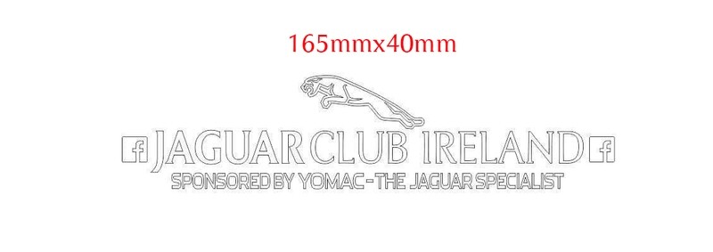 Jaguar Club Ireland Sticker 165X40MM - S