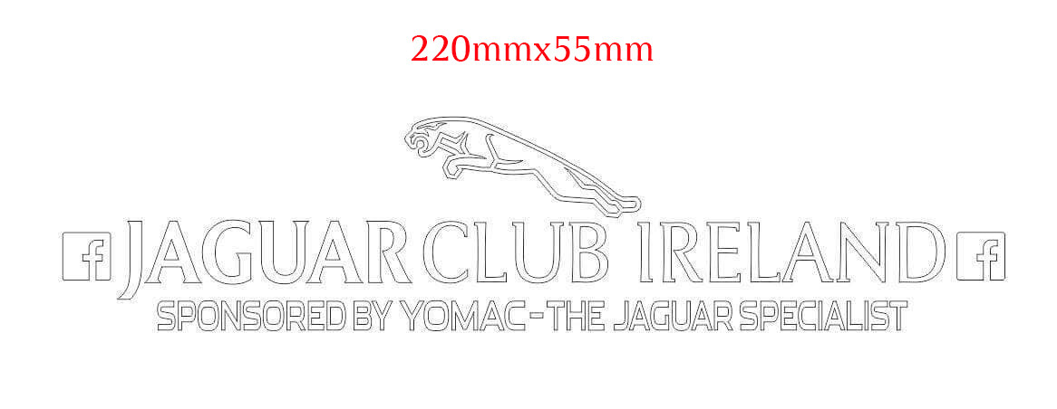 Jaguar Club Ireland Sticker 220X55MM - L