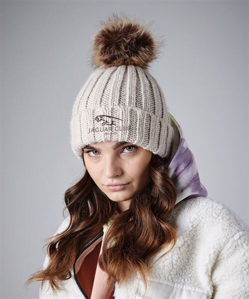 Fur Pop Pom Beanie