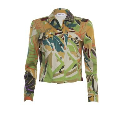 Another Woman jacket leaf print