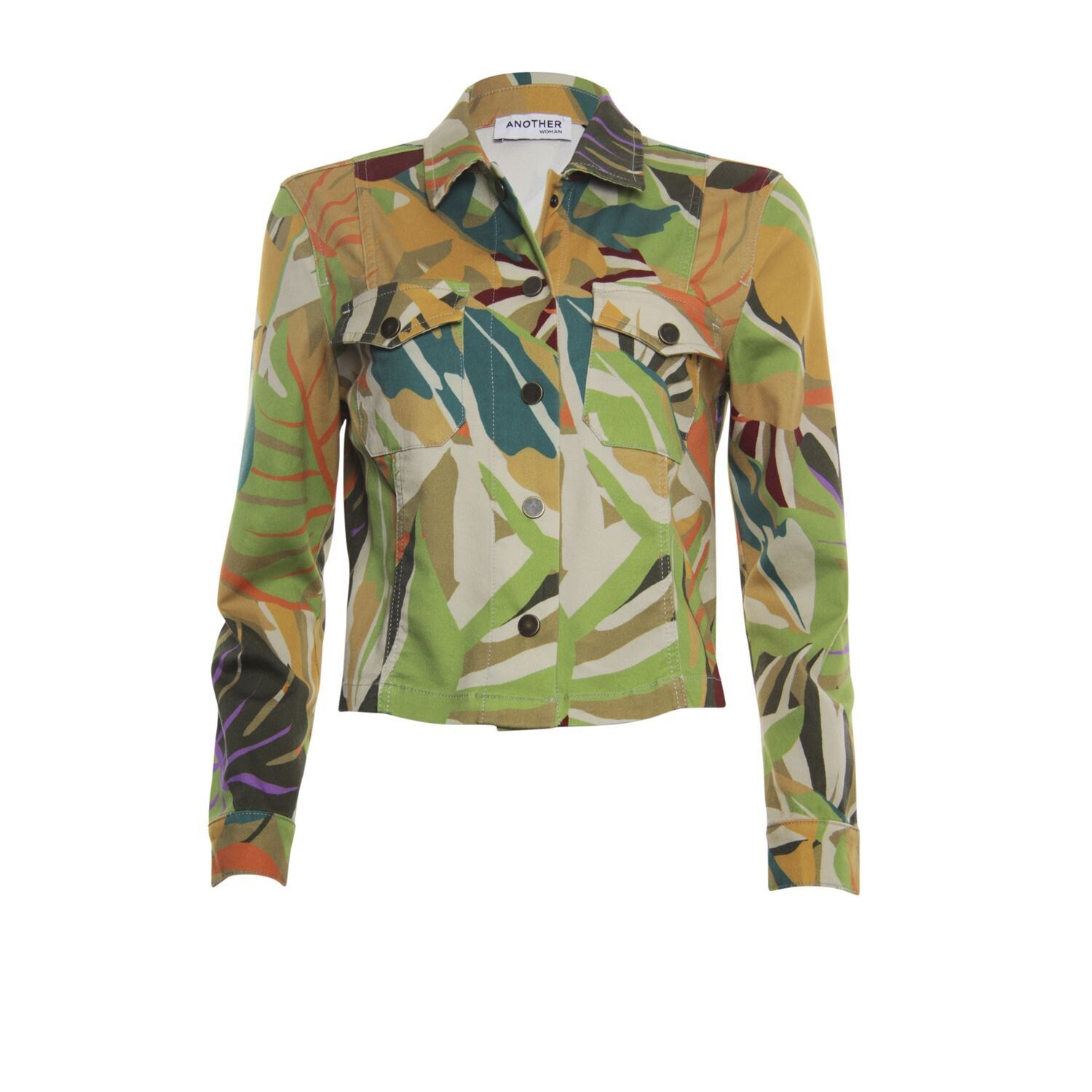Another Woman jacket leaf print, Size: 36