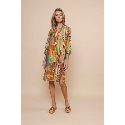 Another Woman jurk multicolor print