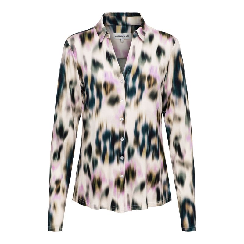 &amp;CO Woman blouse faded  flower print