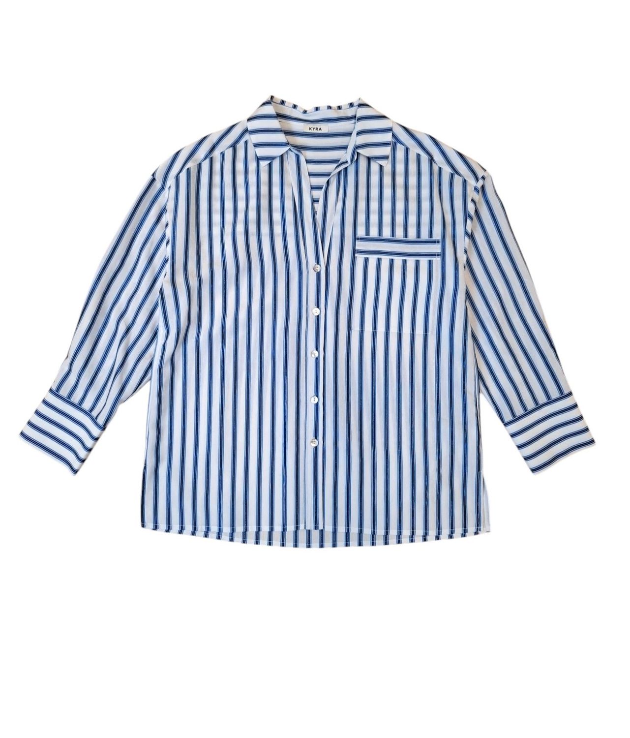 Kyra blouse lurex streep