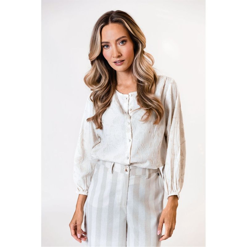 Poools blouse ronde halslijn