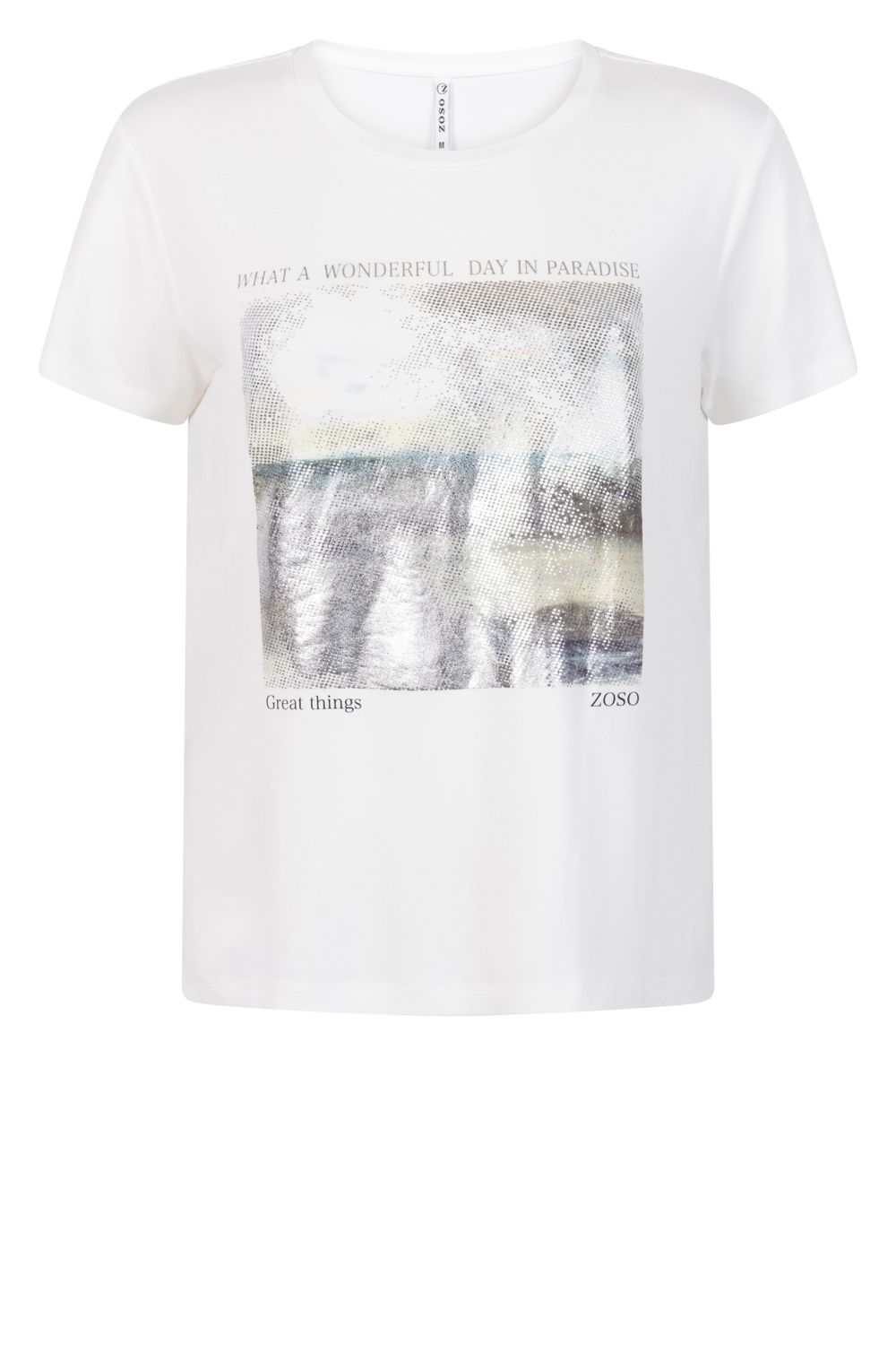 Zoso T-shirt metallic opdruk