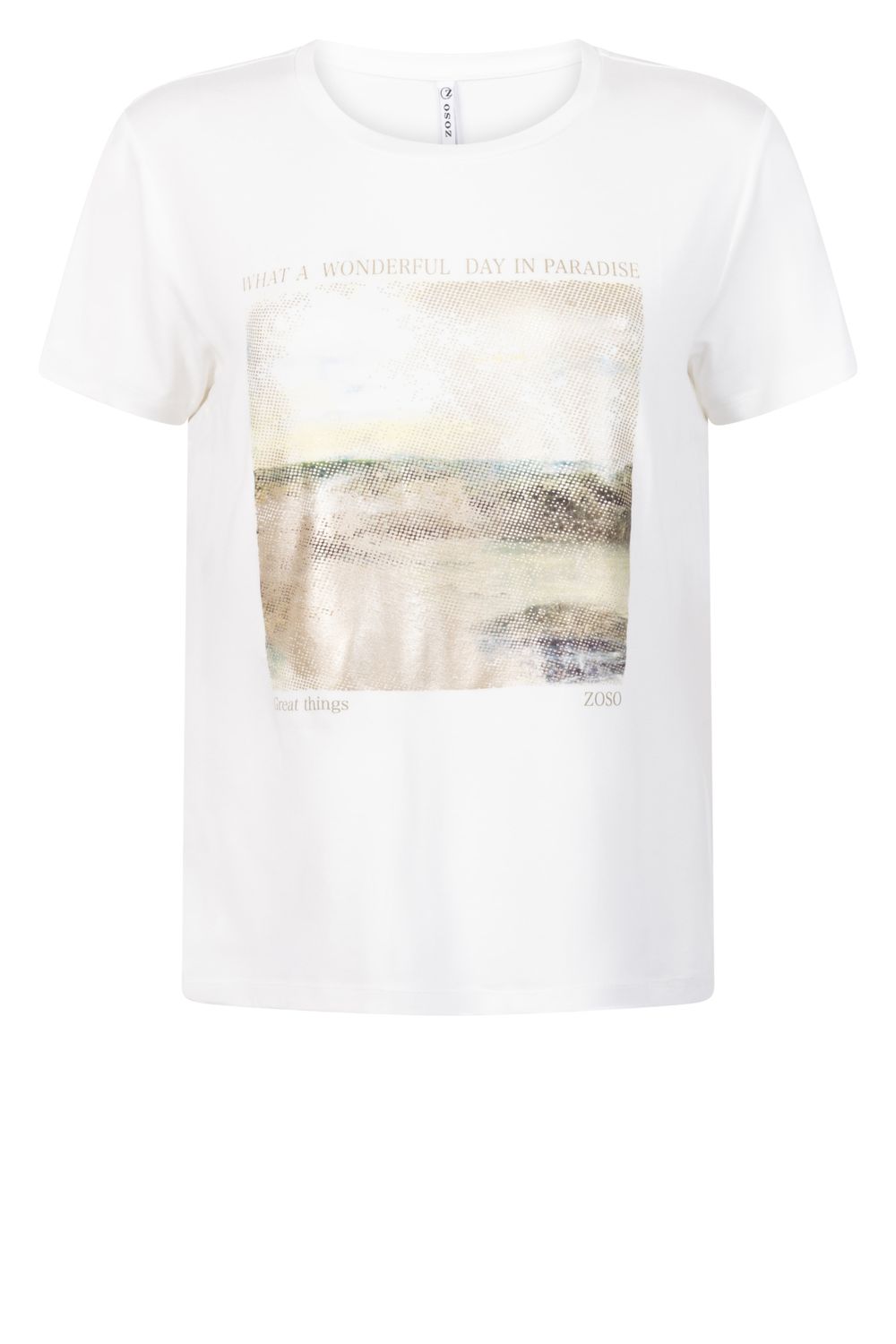 Zoso T-shirt metallic opdruk