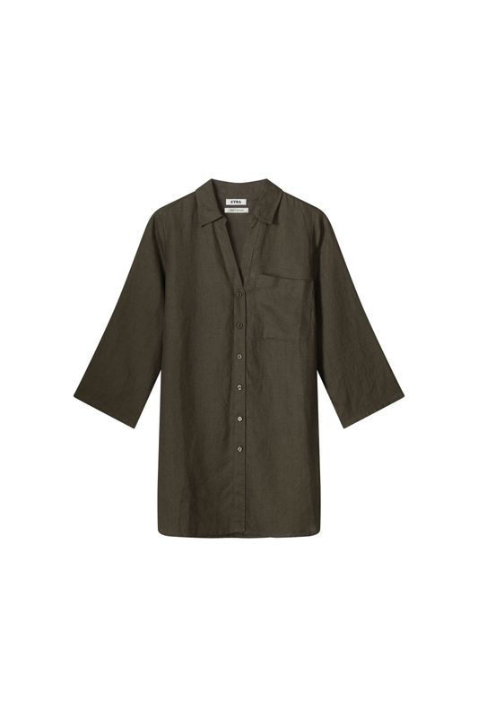 Kyra lange blouse linnen