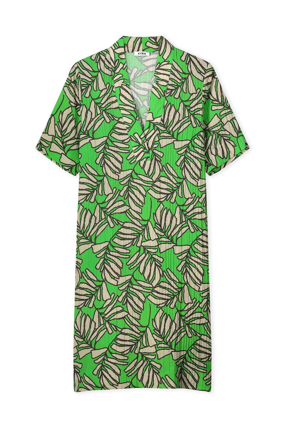 Kyra jurk leaf print