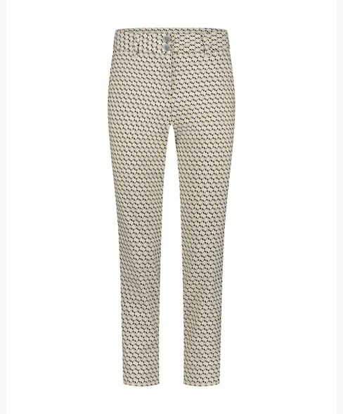 Red Button broek square print