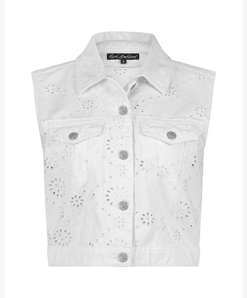 Red Button gilet broderie