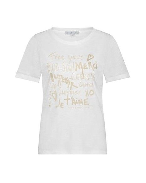 Red Button T-shirt print