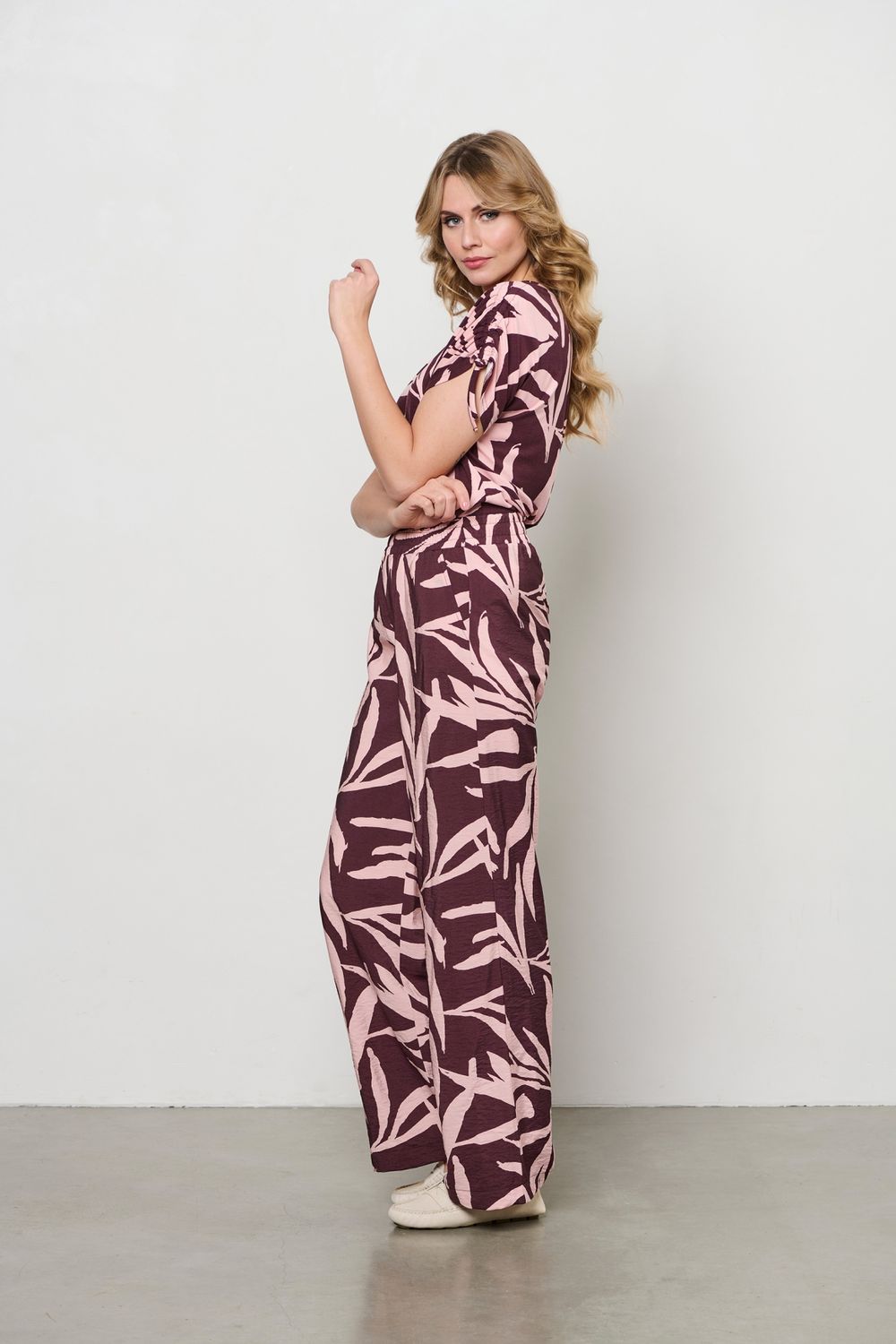 &amp;CO Woman broek blad print